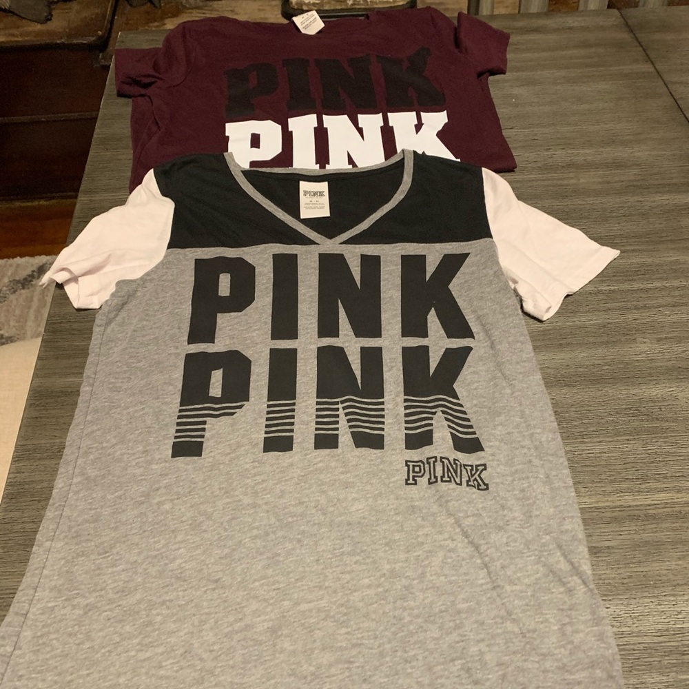 Bundle two pink tunic short sleeve shirts